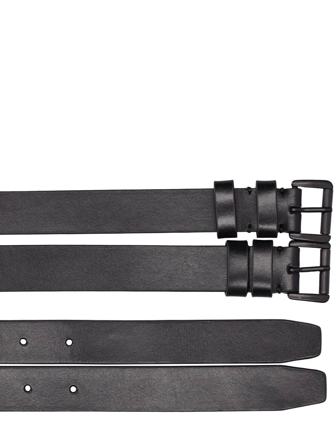 Shop Ann Demeulemeester Mack Double Leather Belt In Black