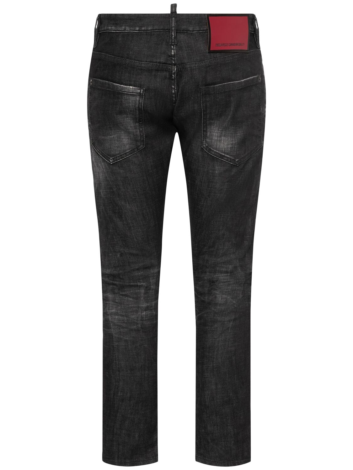 Shop Dsquared2 Sexy Twist Stretch Cotton Denim Jeans In Black