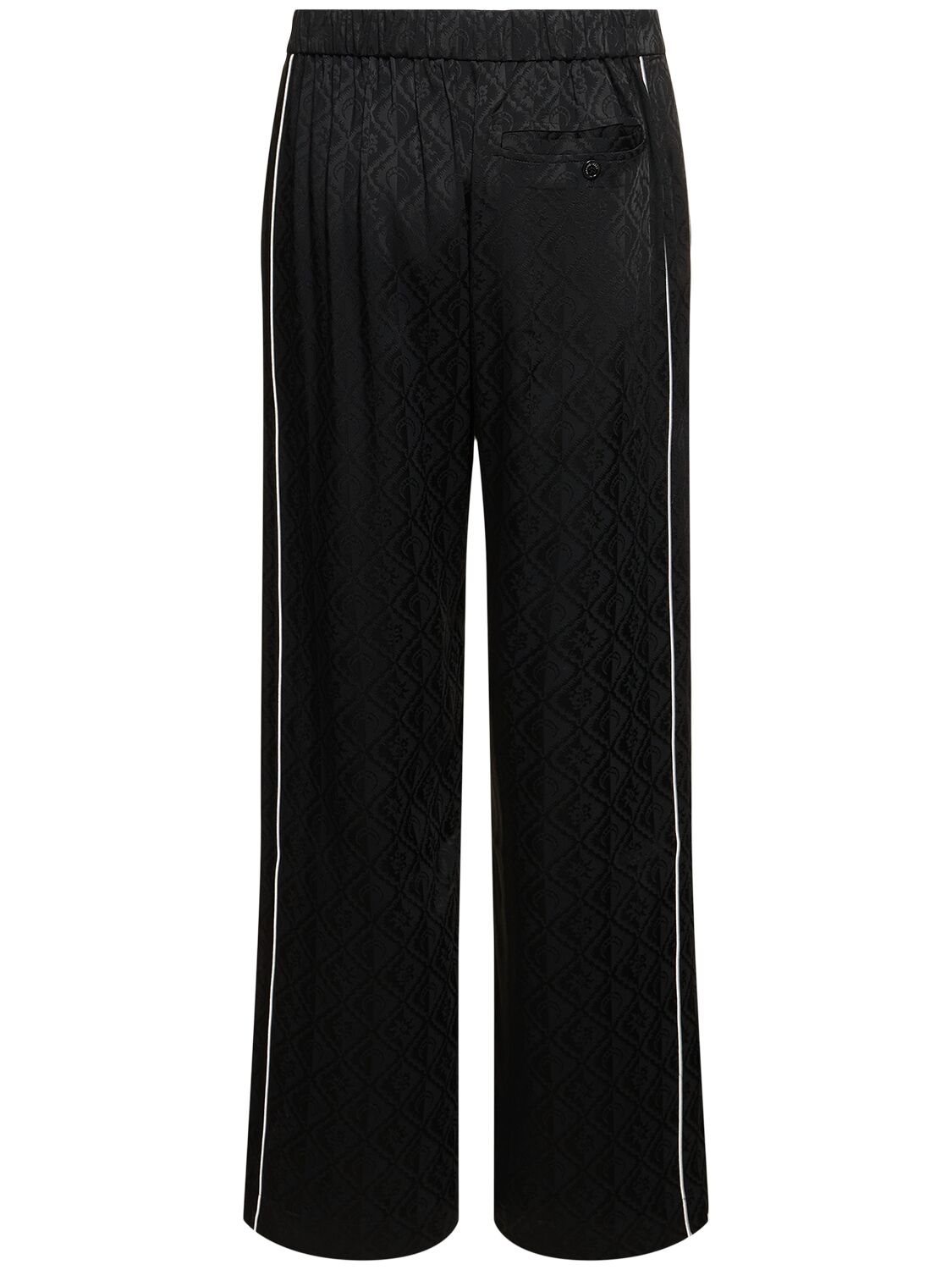 Shop Marine Serre Jacquard Fluid Pants In Black