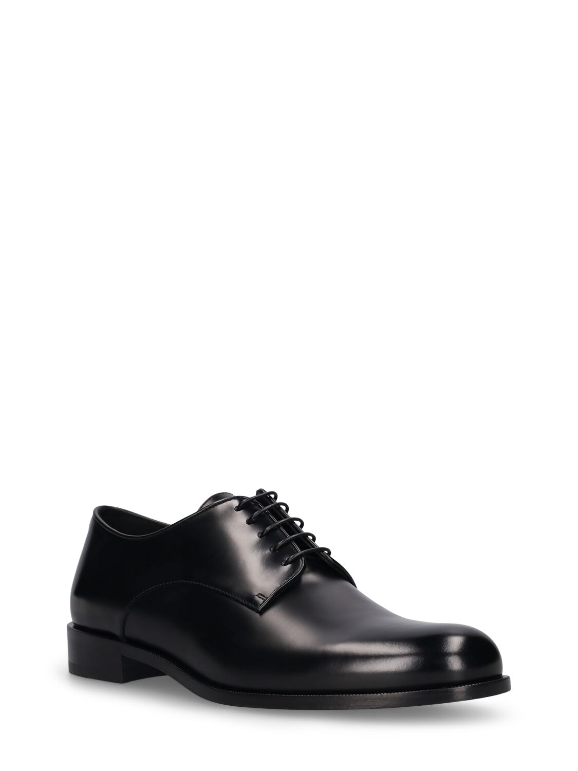 Shop Giorgio Armani Leather Lace-up Shoes In Black