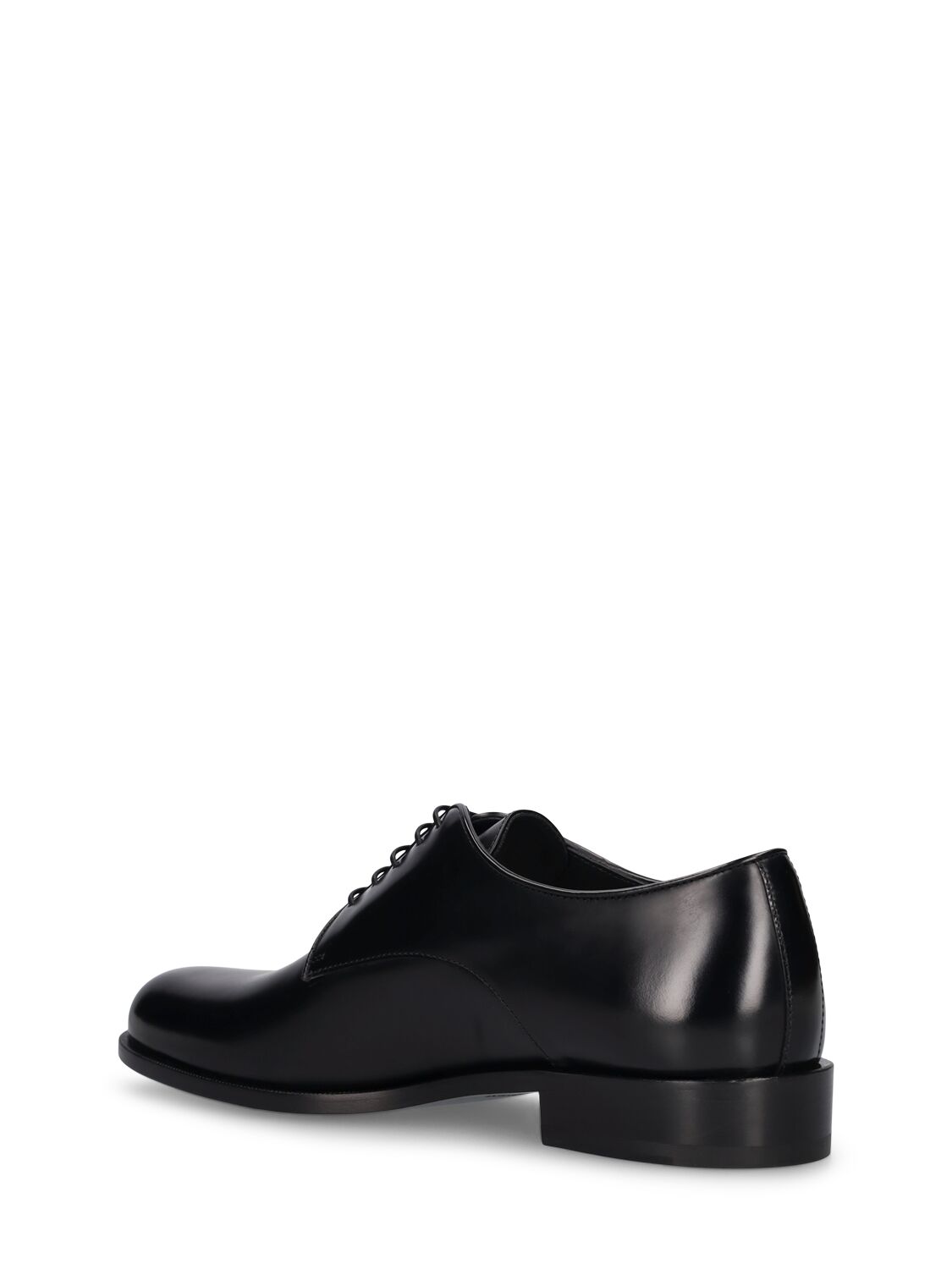 Shop Giorgio Armani Leather Lace-up Shoes In Black