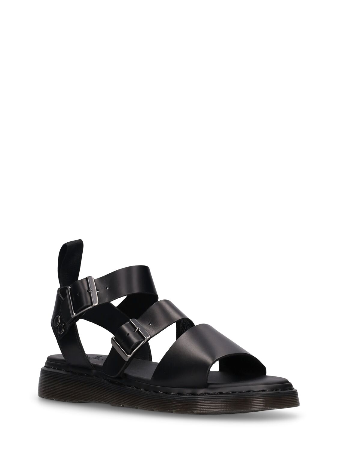 Shop Dr. Martens' Gryphon Leather Sandals In Black