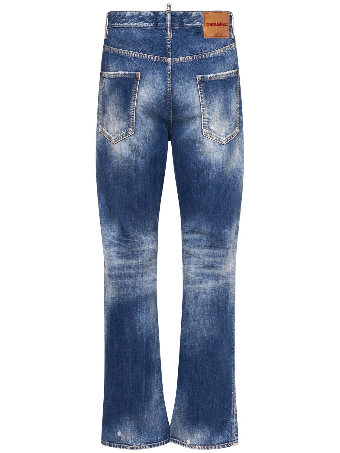 Shop Dsquared2 642 Cotton Denim Jeans In Navy