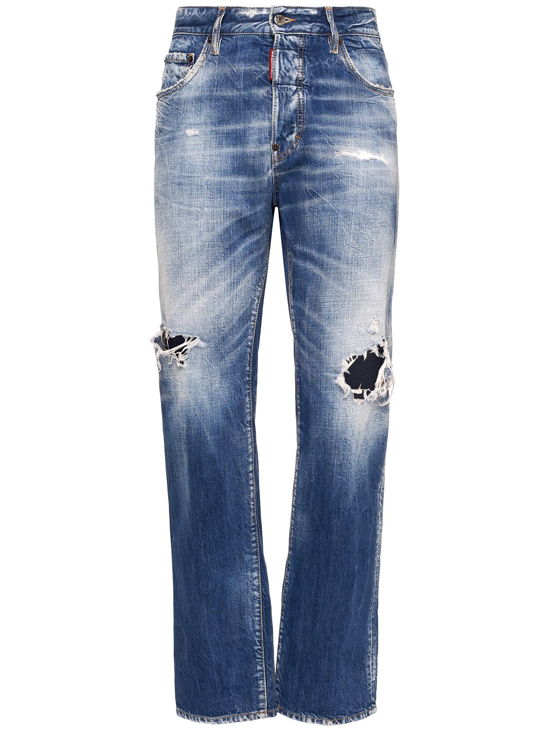 Dsquared2 642 Cotton Denim Jeans In Navy