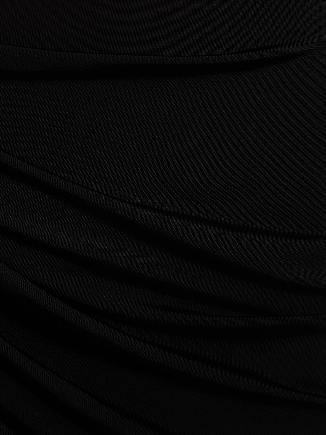 Shop Magda Butrym Draped Jersey Mini Dress In Black