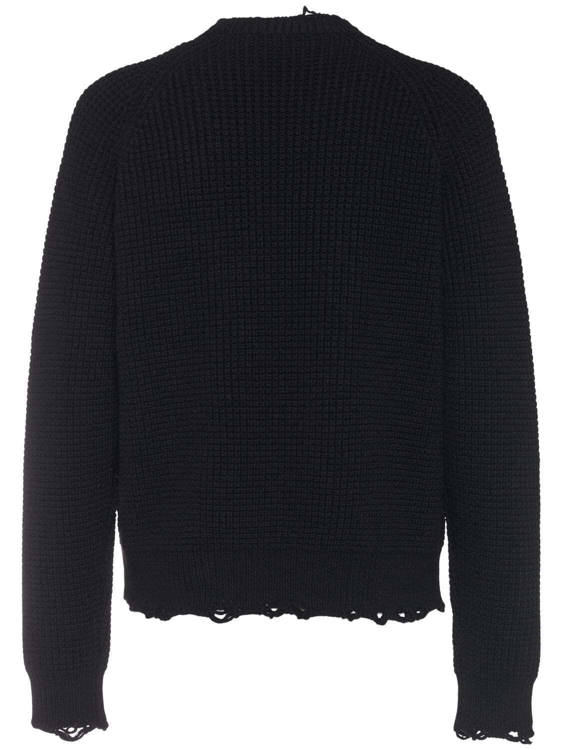 Shop Dsquared2 Distressed Crewneck Sweater In Black