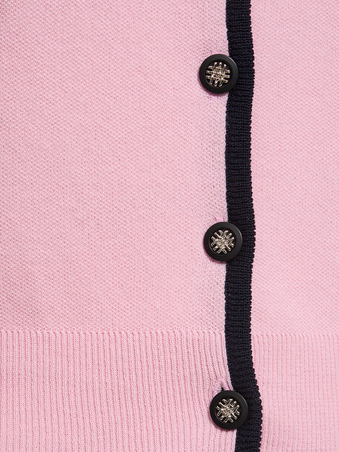 Shop Dunst Scoop Neck Puff Sleeve Cardigan In Pink