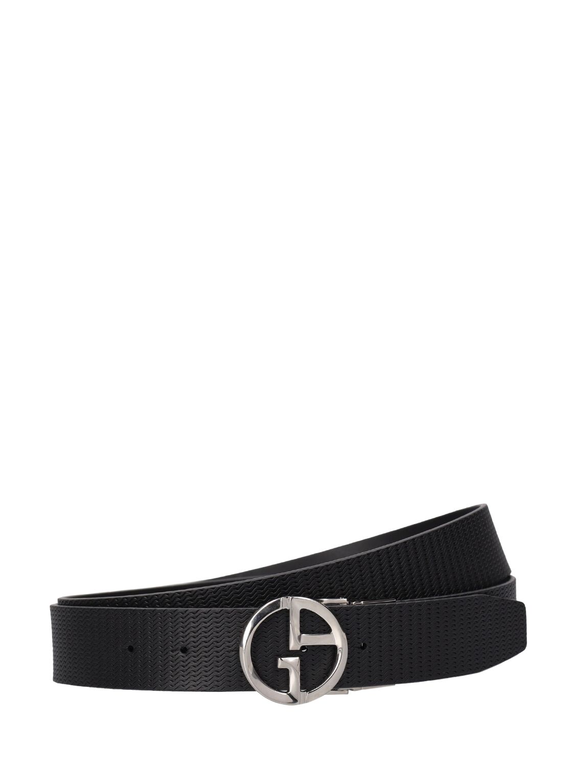 Image of Ga Buckle Reversible Leather Belt