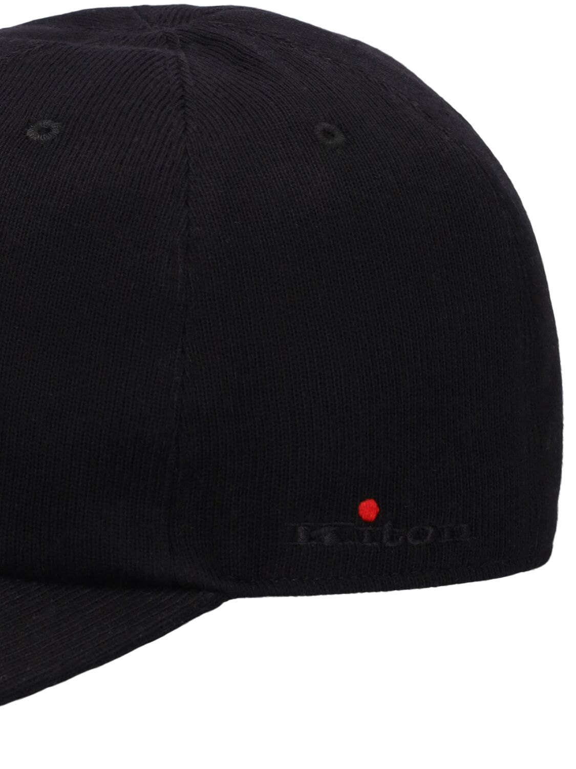 Shop Kiton Logo Cotton Baseball Hat In Black