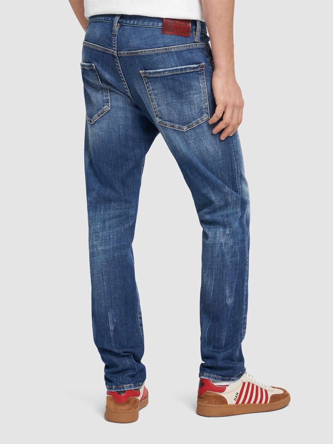 Shop Dsquared2 Cool Guy Cotton Denim Jeans In Navy