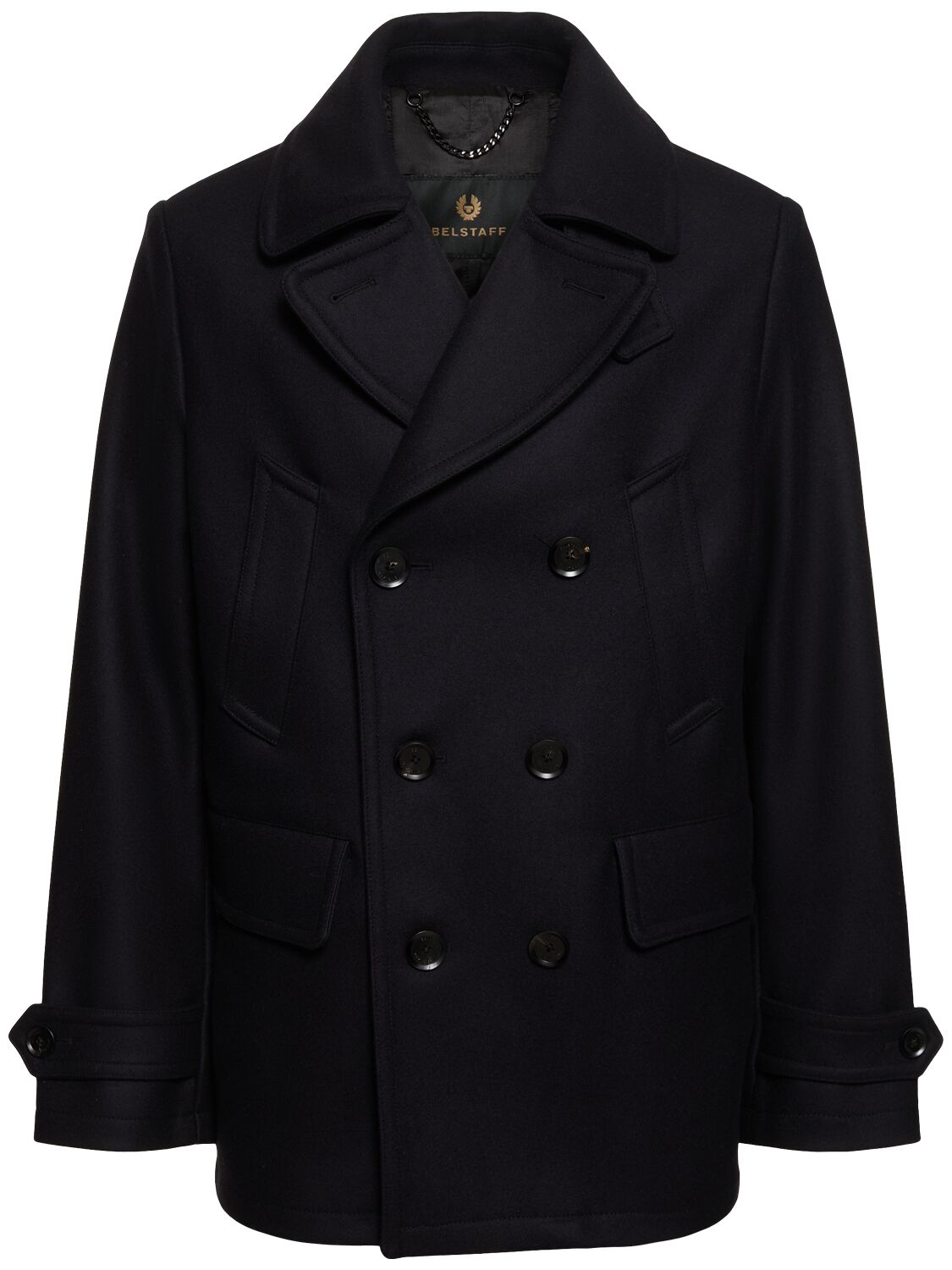 Shop Belstaff Milford Wool Blend Peacoat In Ink Blue