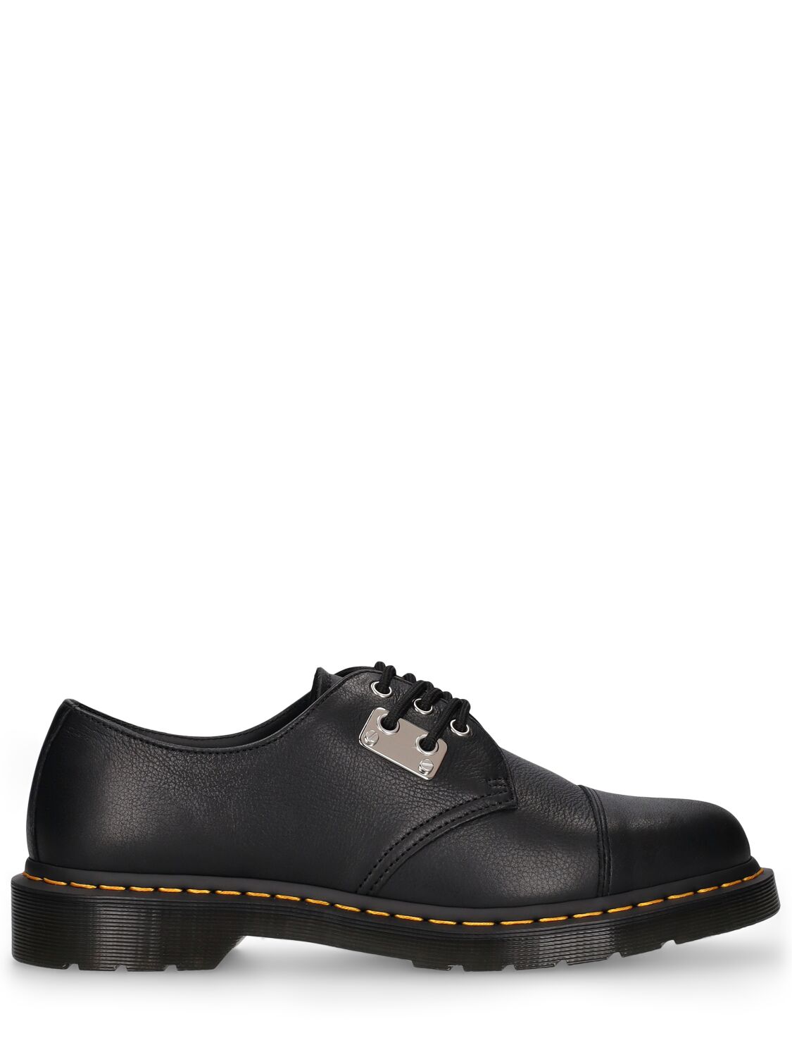 Dr. Martens' 1461 Metal Plate Leather Lace-up Shoes In Black