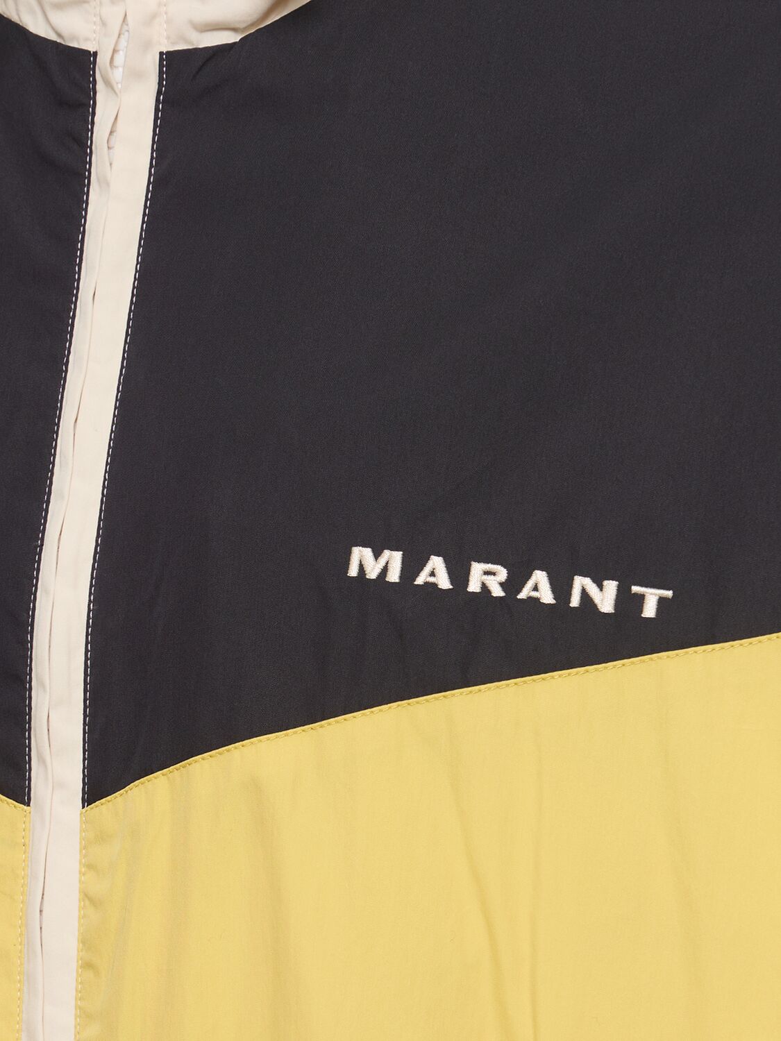 Shop Marant Brad Cotton Blend Windbreaker In Yellow