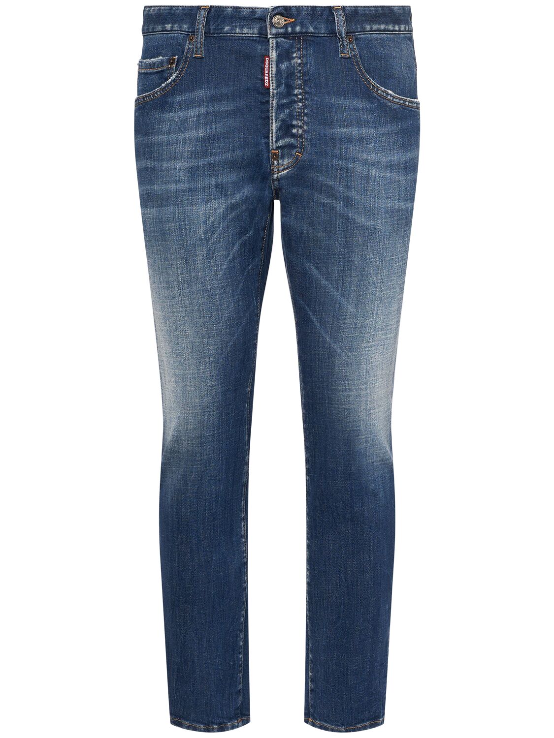 Shop Dsquared2 Super Twinky Cotton Denim Jeans In Navy