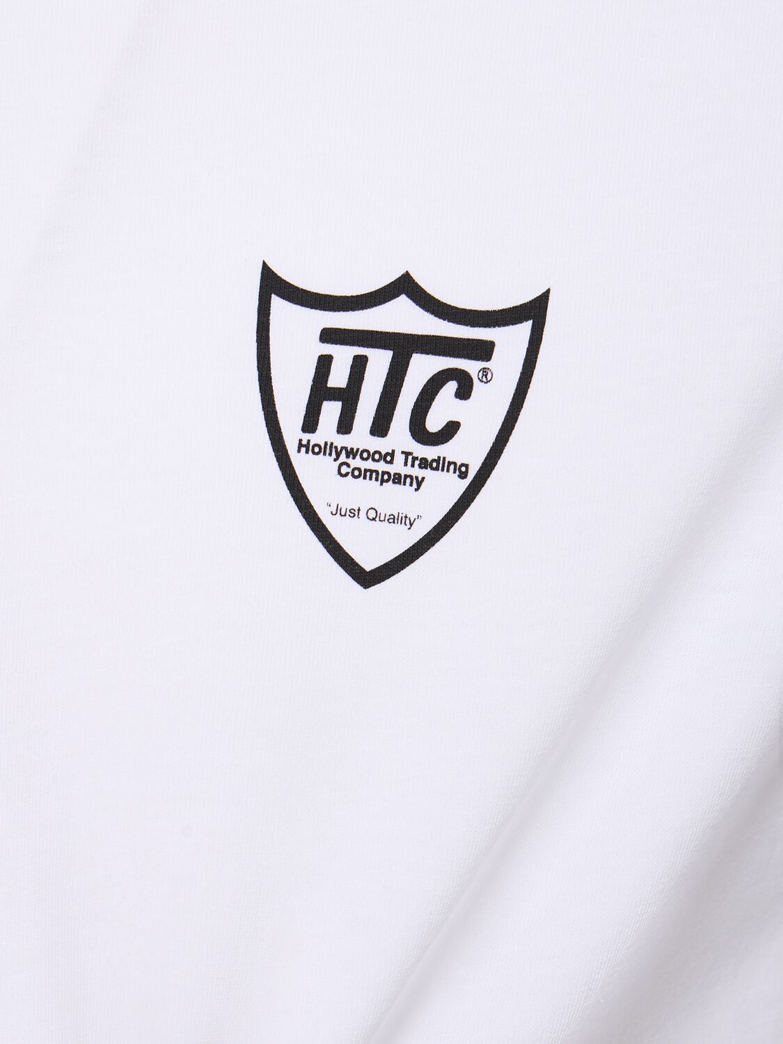 Shop Htc Los Angeles Small Logo Print Cotton Jersey T-shirt In White