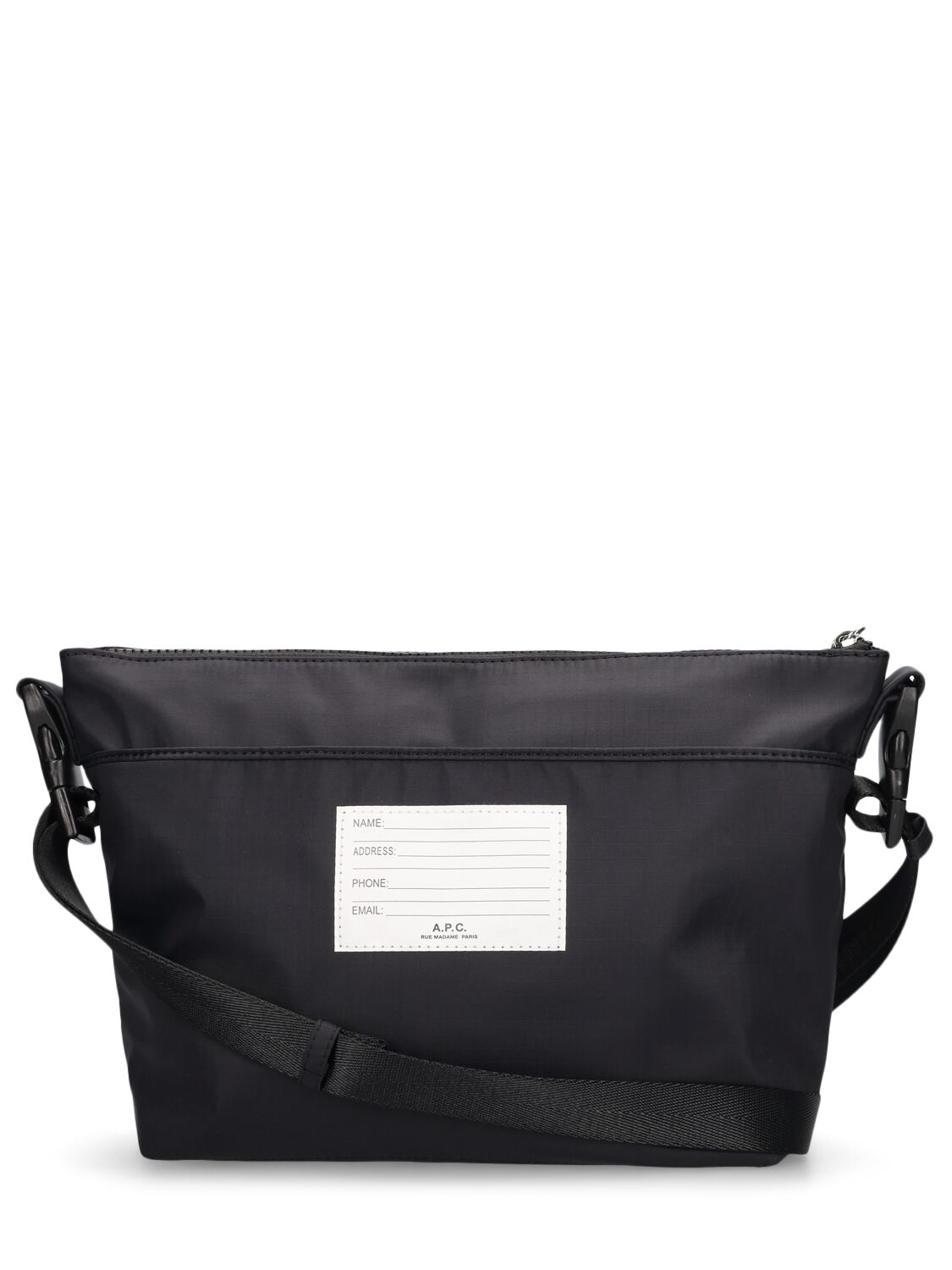 Shop Apc Nylon Crossbody Bag In Black