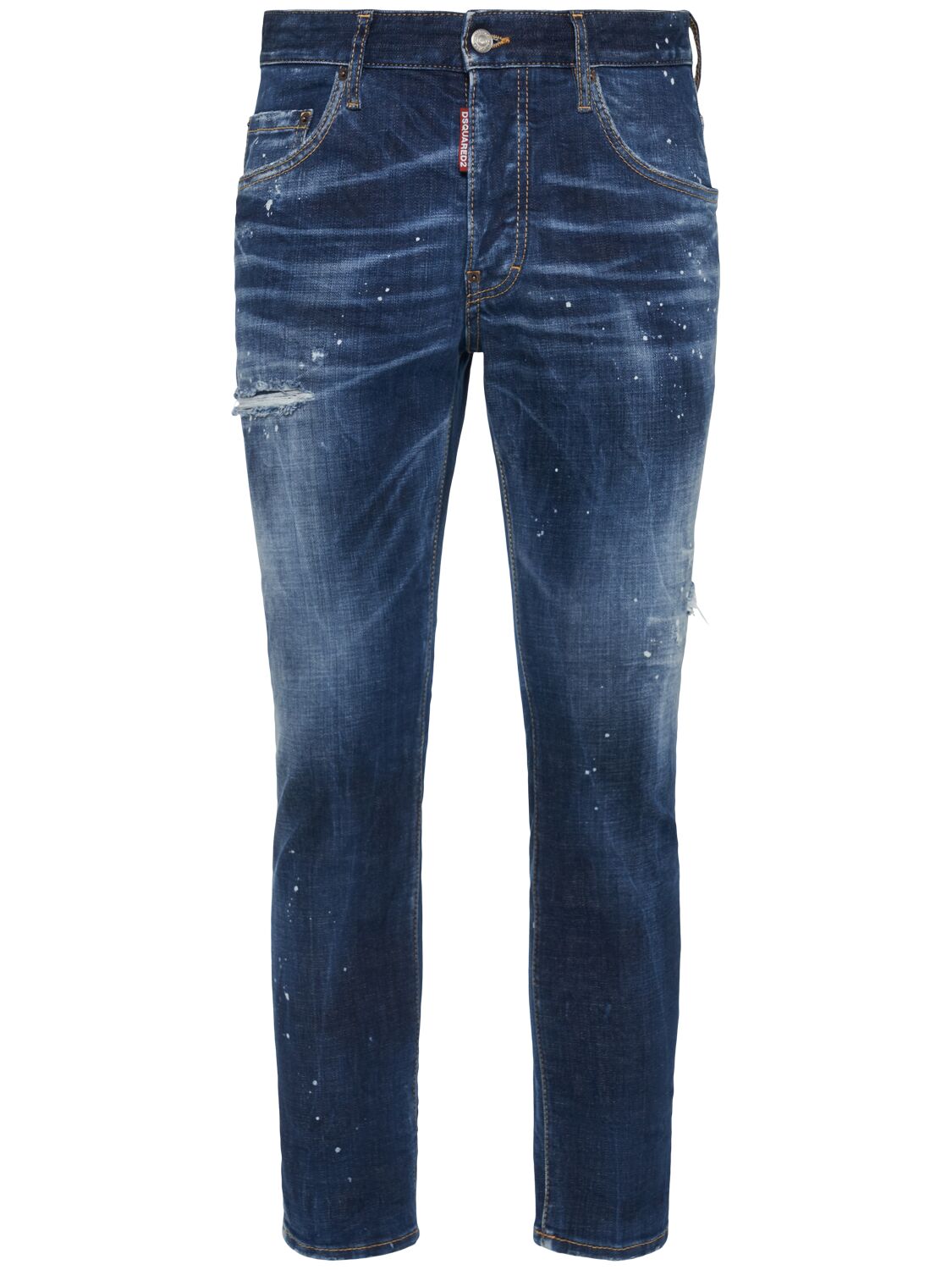 Dsquared2 Skater Cotton Denim Jeans In Navy