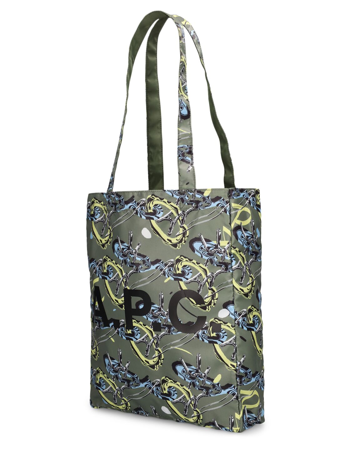 Shop Apc Lou Reversible Tote Bag In Green