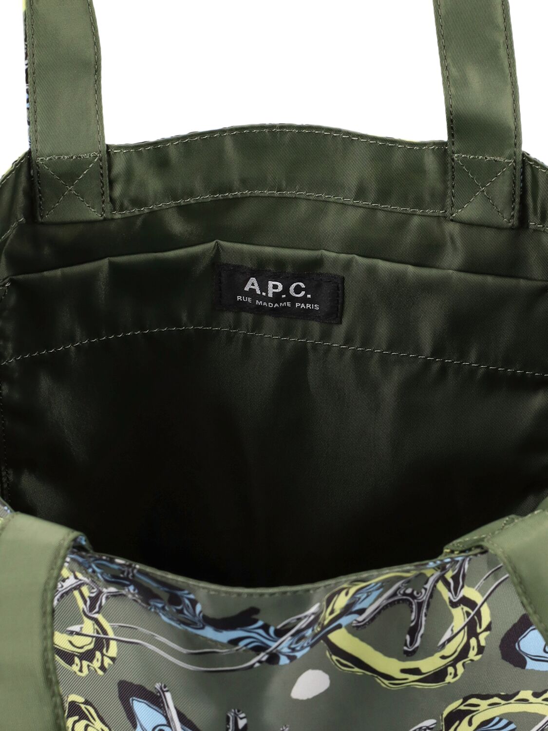 Shop Apc Lou Reversible Tote Bag In Green