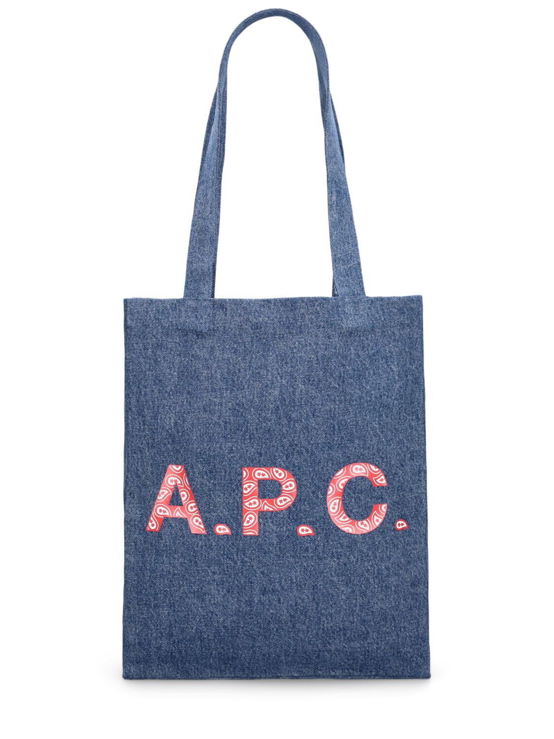 Shop Apc Lou Denim Tote Bag In Washed Indigo