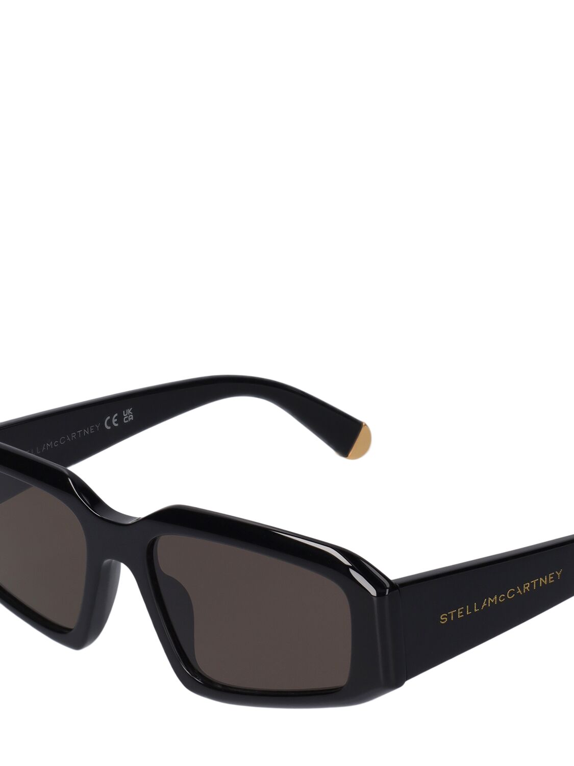 Shop Stella Mccartney Squared Acetate Sunglasses In Black,brown