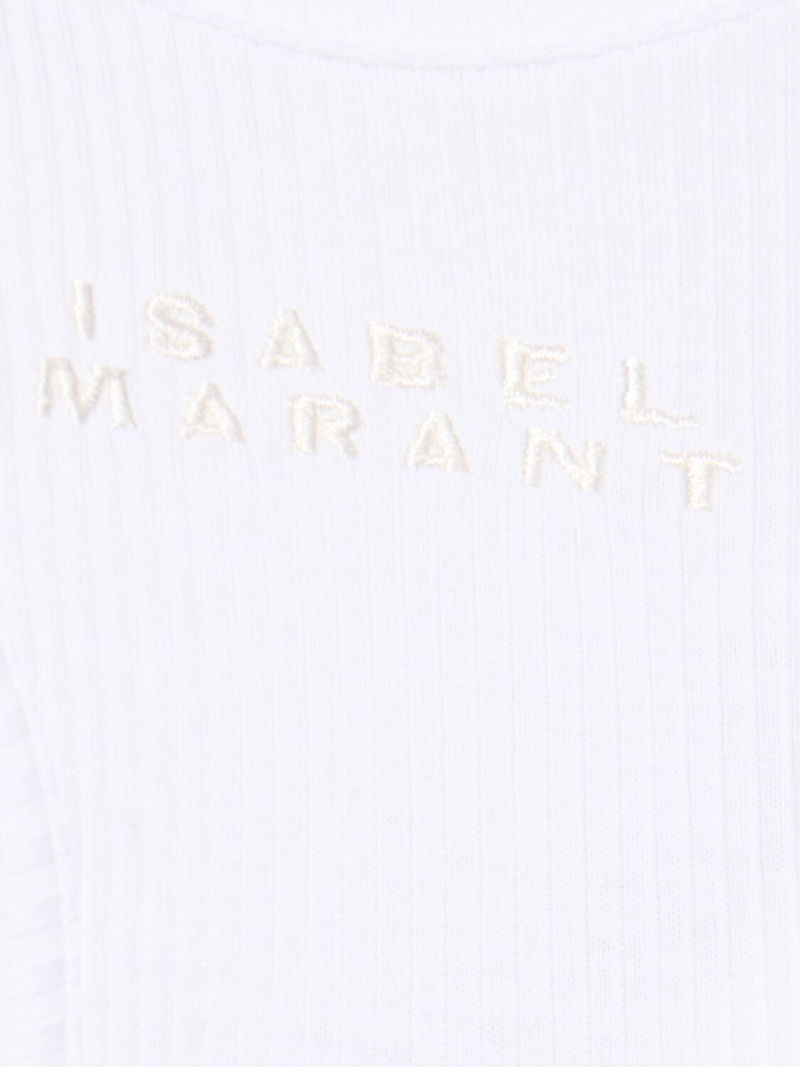 Shop Isabel Marant Tenesy Racerback Cotton Top In White