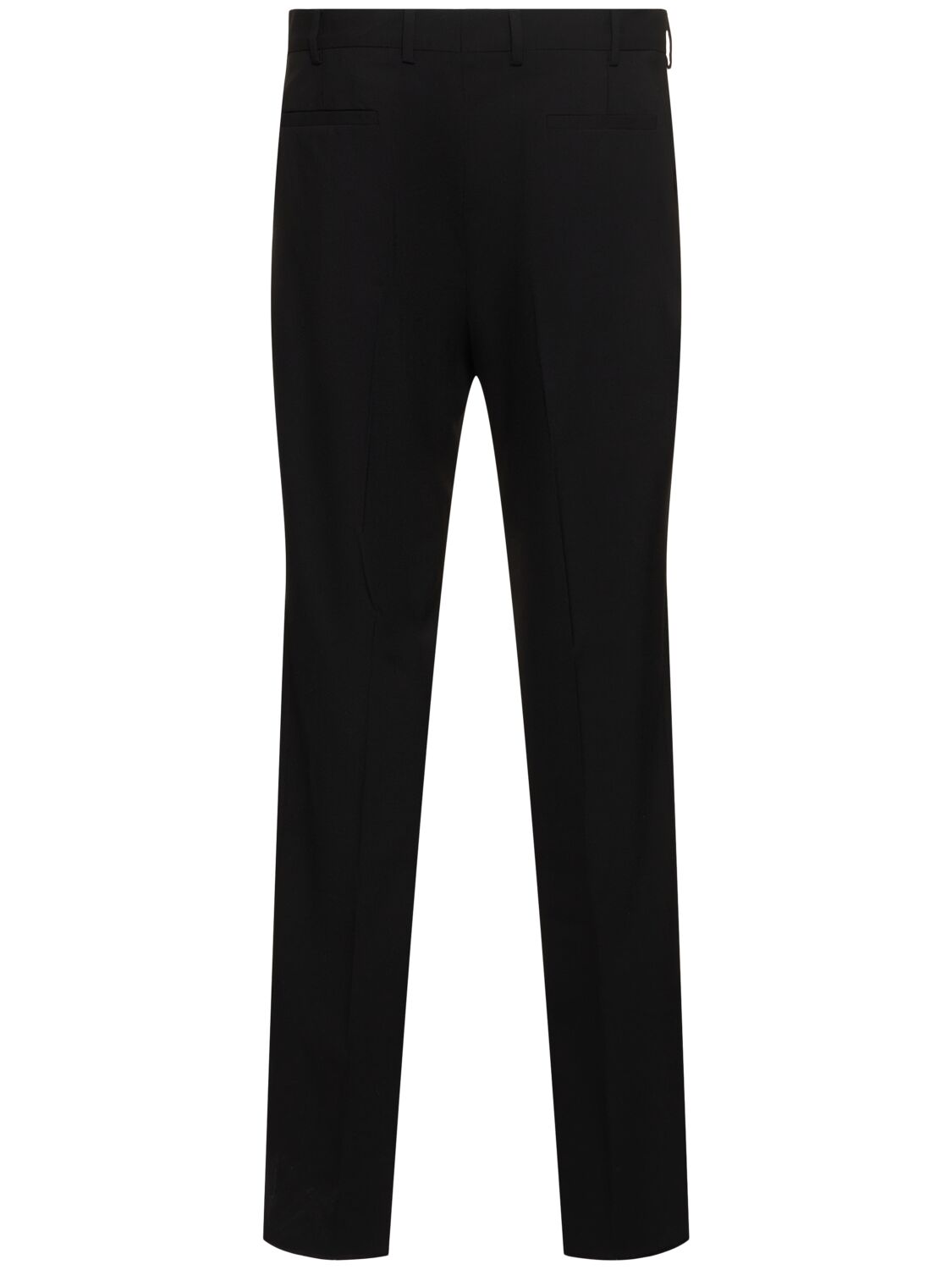 Shop Laneus Straight Wool Blend Formal Pants In Black