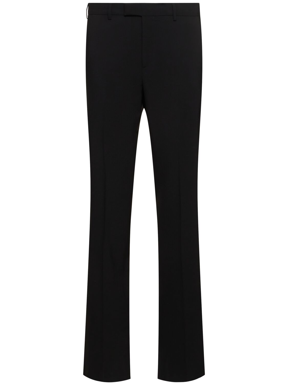 Laneus Straight Wool Blend Formal Trousers In Black
