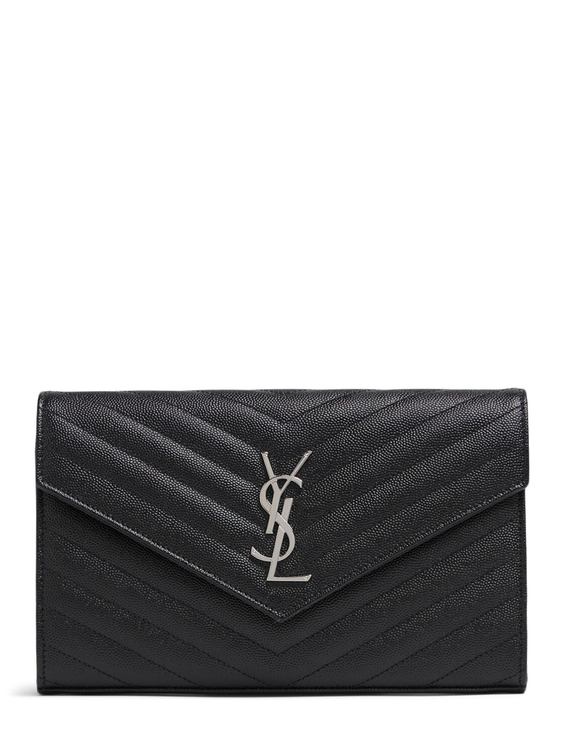 Monogram Embossed Leather Chain Wallet