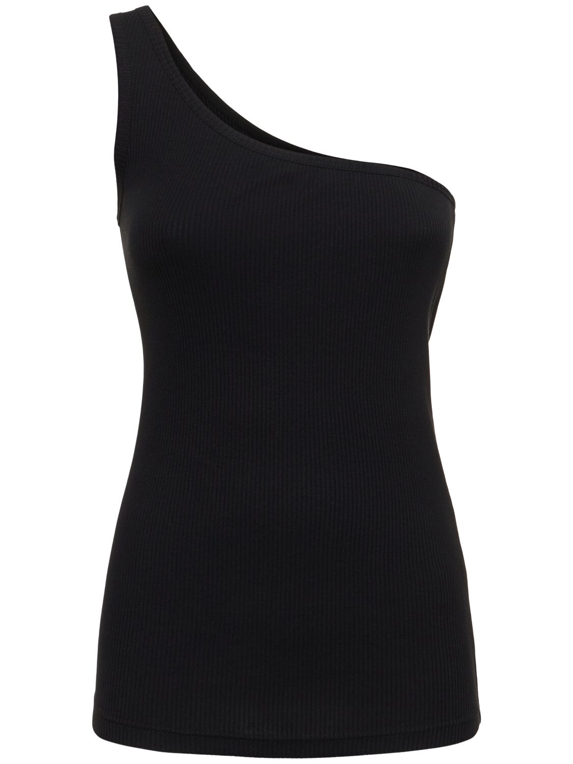 Isabel Marant Tresia One Shoulder Cotton Top In Black