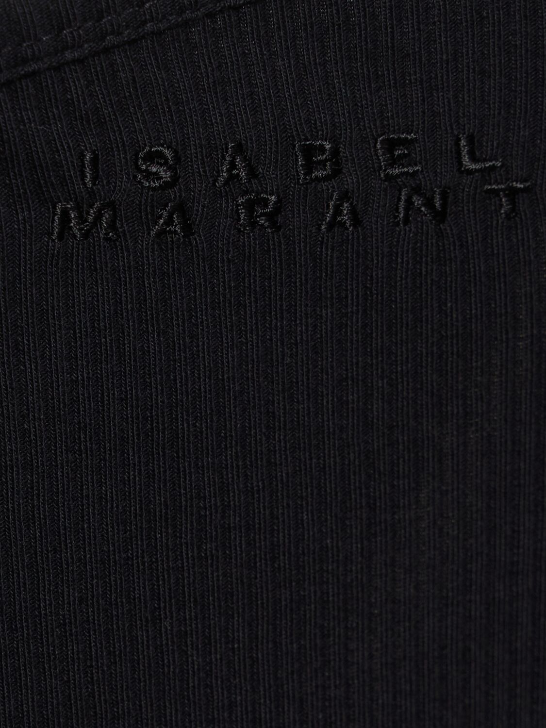 Shop Isabel Marant Tresia One Shoulder Cotton Top In Black