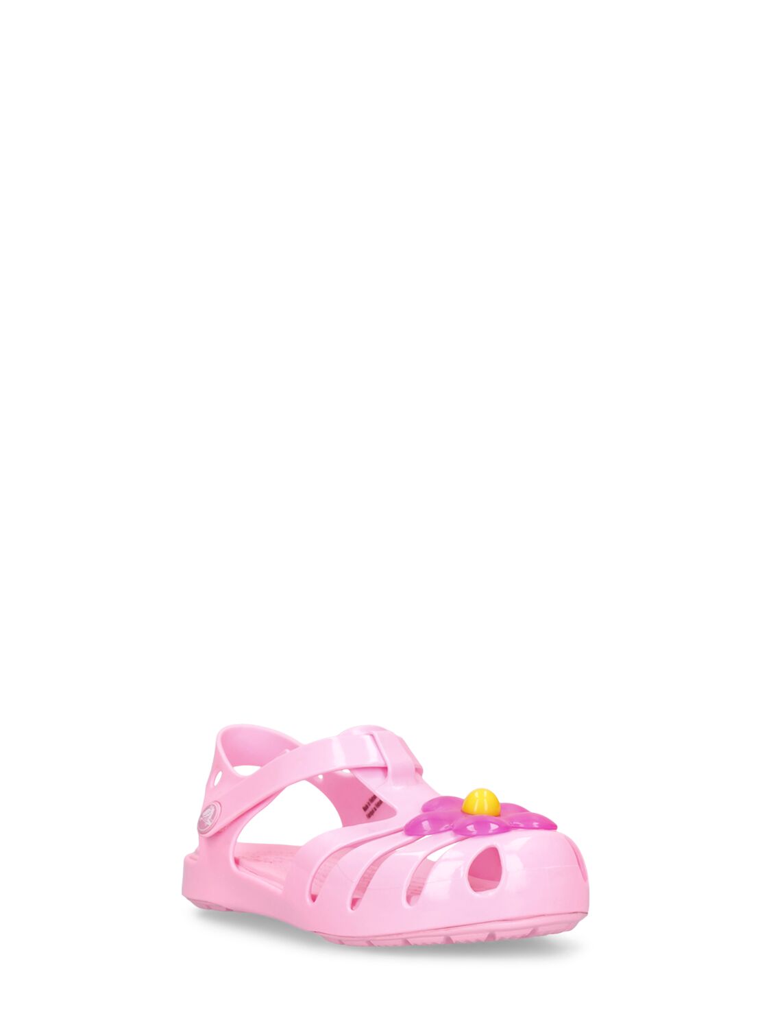 Shop Crocs Isabella Rubber Sandals W/ Patch In Pink