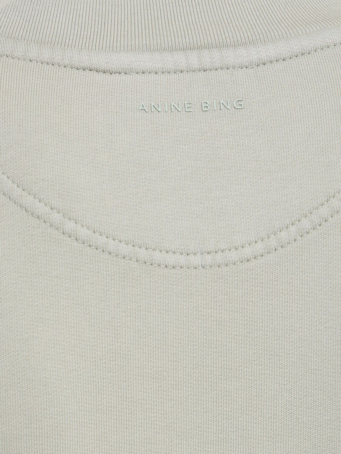Shop Anine Bing Tyler Bing Cotton Sweatshirt In Green