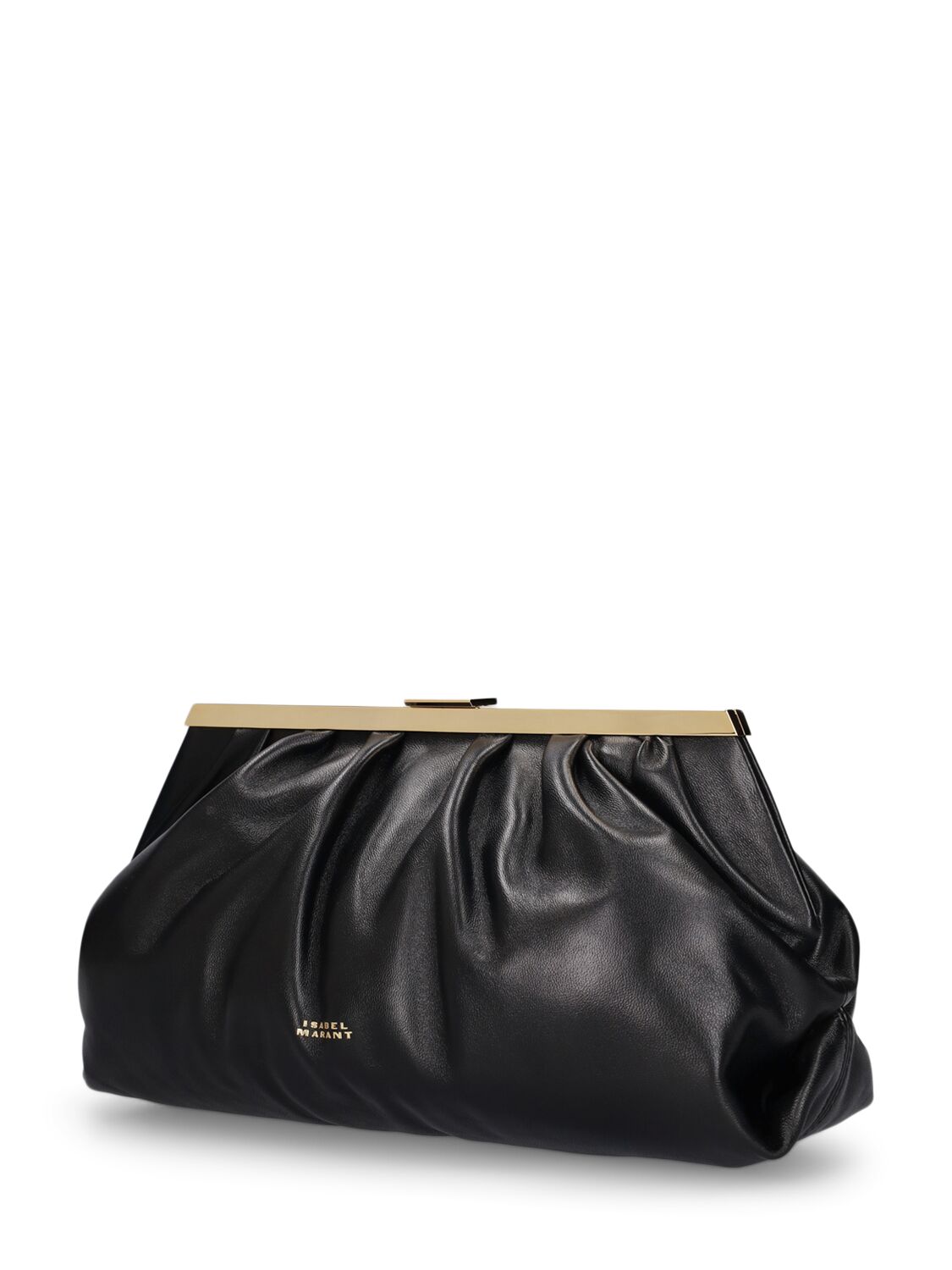 Shop Isabel Marant Leyden Leather Pouch In Black