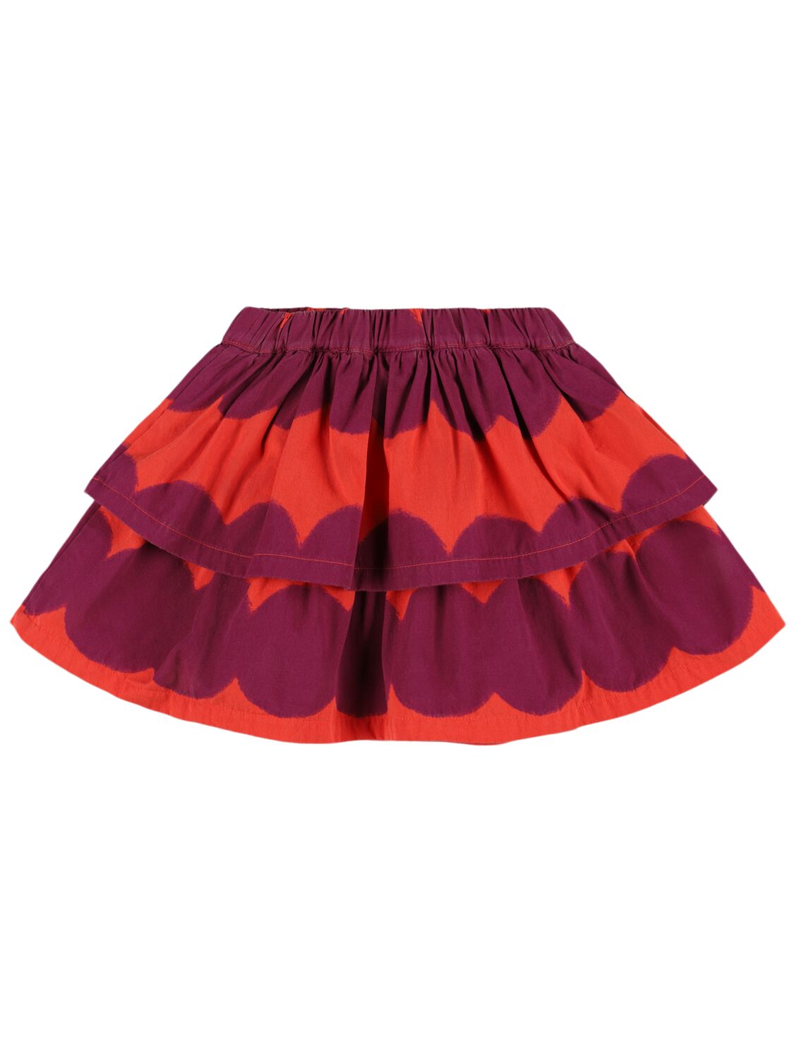 Shop Jellymallow Tiered Cotton Skirt In Purple