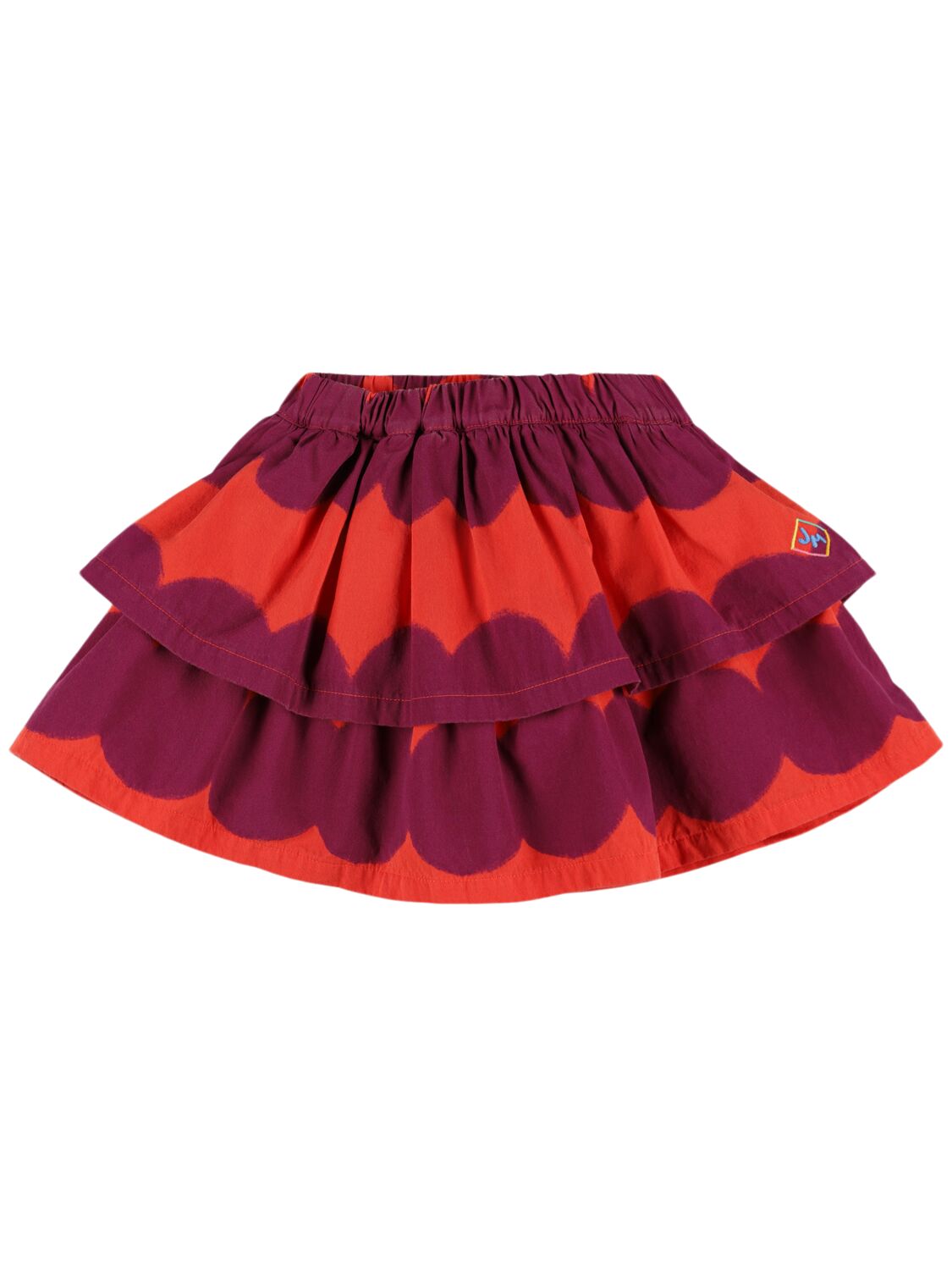 Jellymallow Kids' Tiered Cotton Skirt In Purple