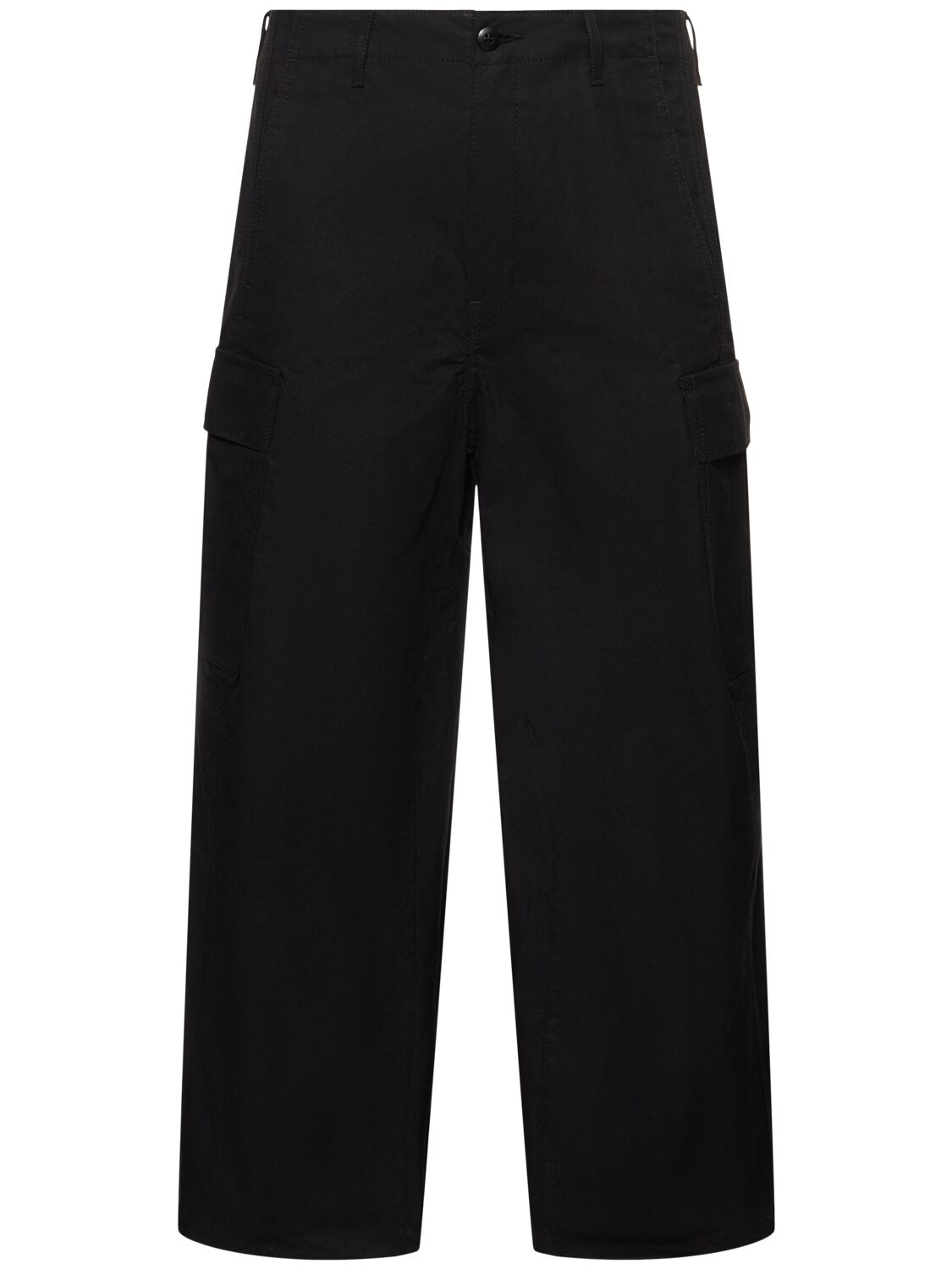 Doublet Cotton Cargo Trousers In Black