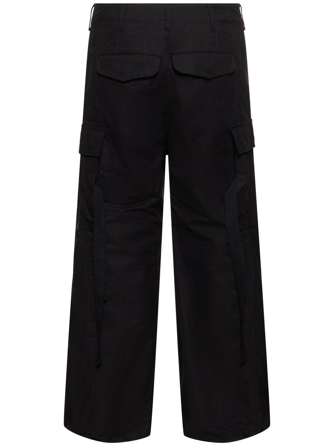 Shop Doublet Cotton Cargo Pants In Black