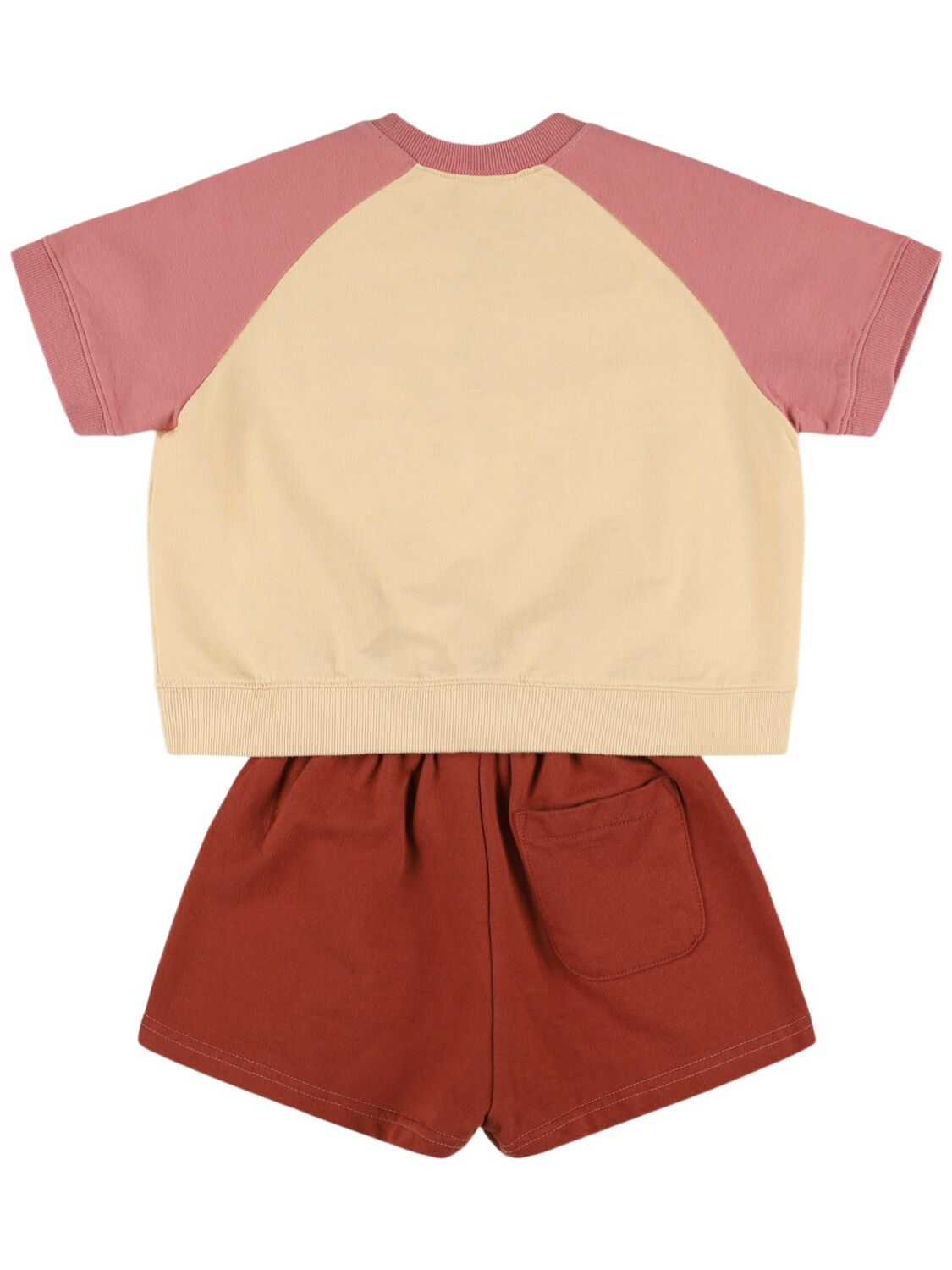 Shop Jellymallow Cotton Jersey T-shirt & Sweat Shorts In Pink