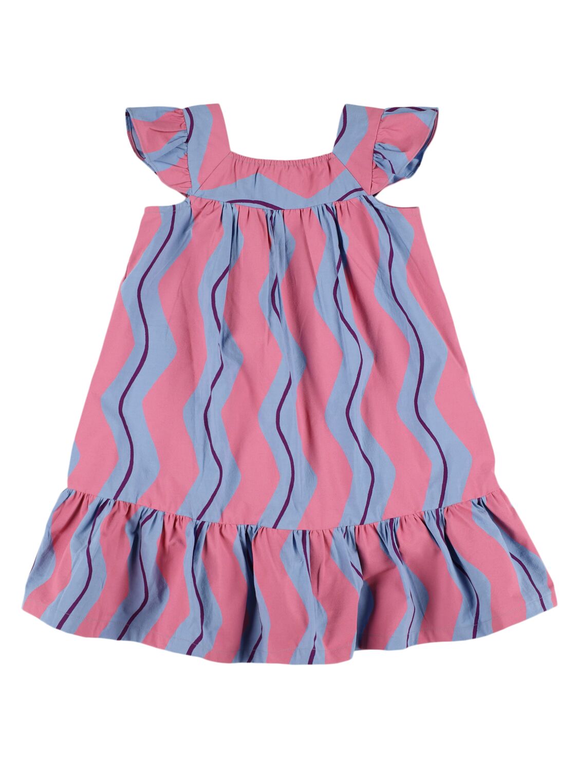 Shop Jellymallow Cotton Wave Dress In Pink