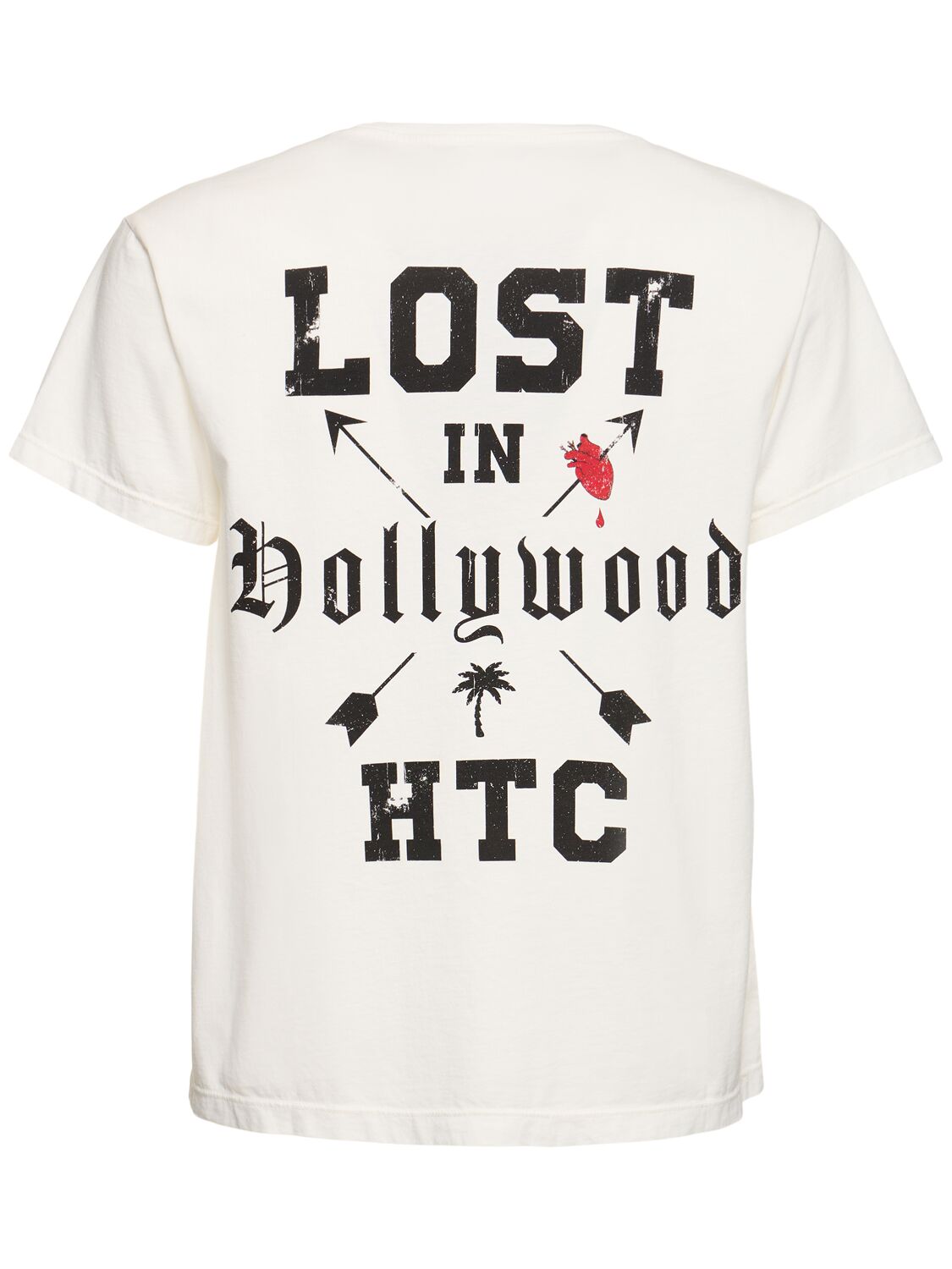 Shop Htc Los Angeles Hollywood Print Cotton Jersey T-shirt In White