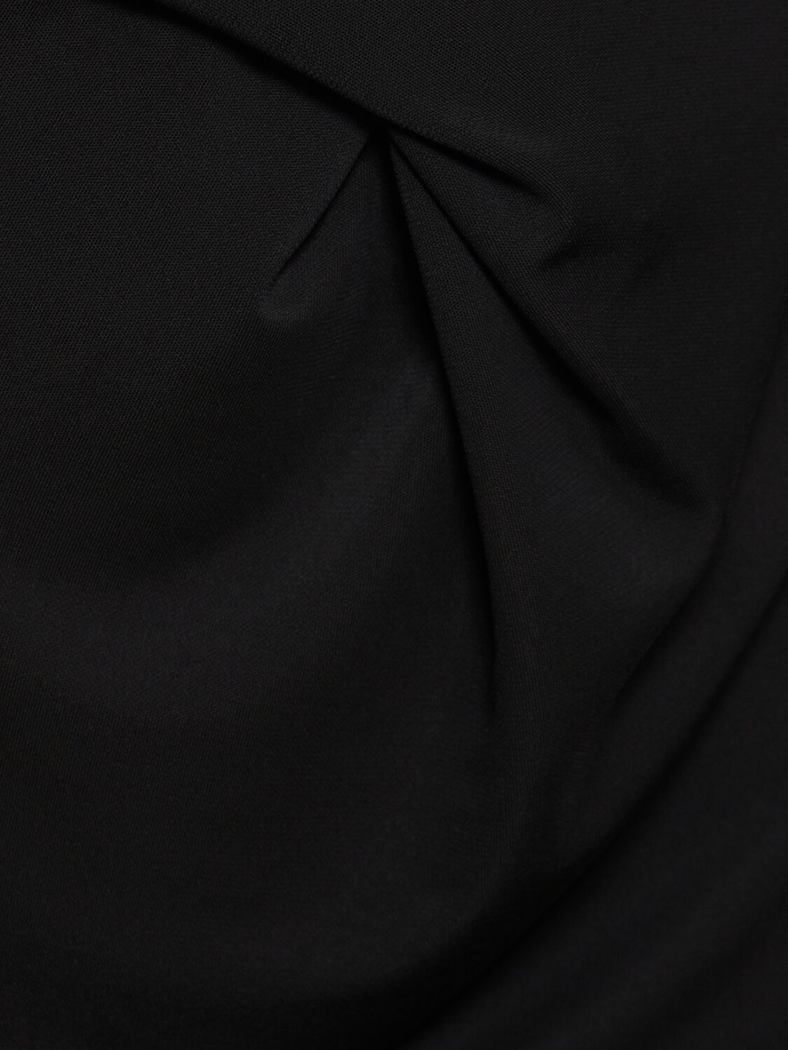 Shop Alessandro Vigilante Fluid Jersey Crossed Waist Midi Skirt In Black