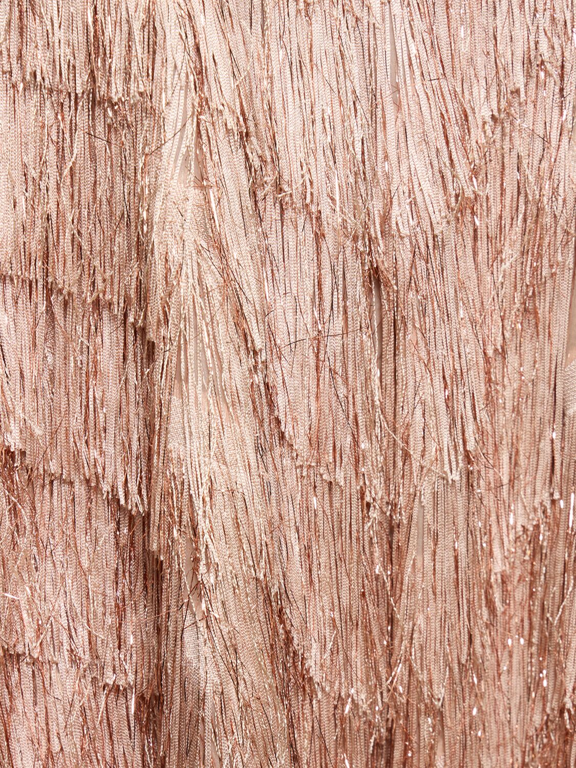Shop Giorgio Armani Fringed Cape Jacket In Pink