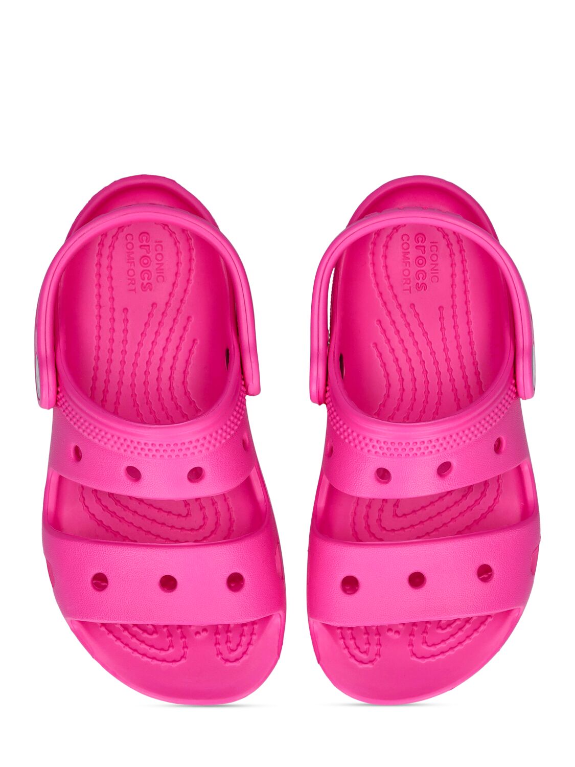 Shop Crocs Rubber Sandals In Fuchsia