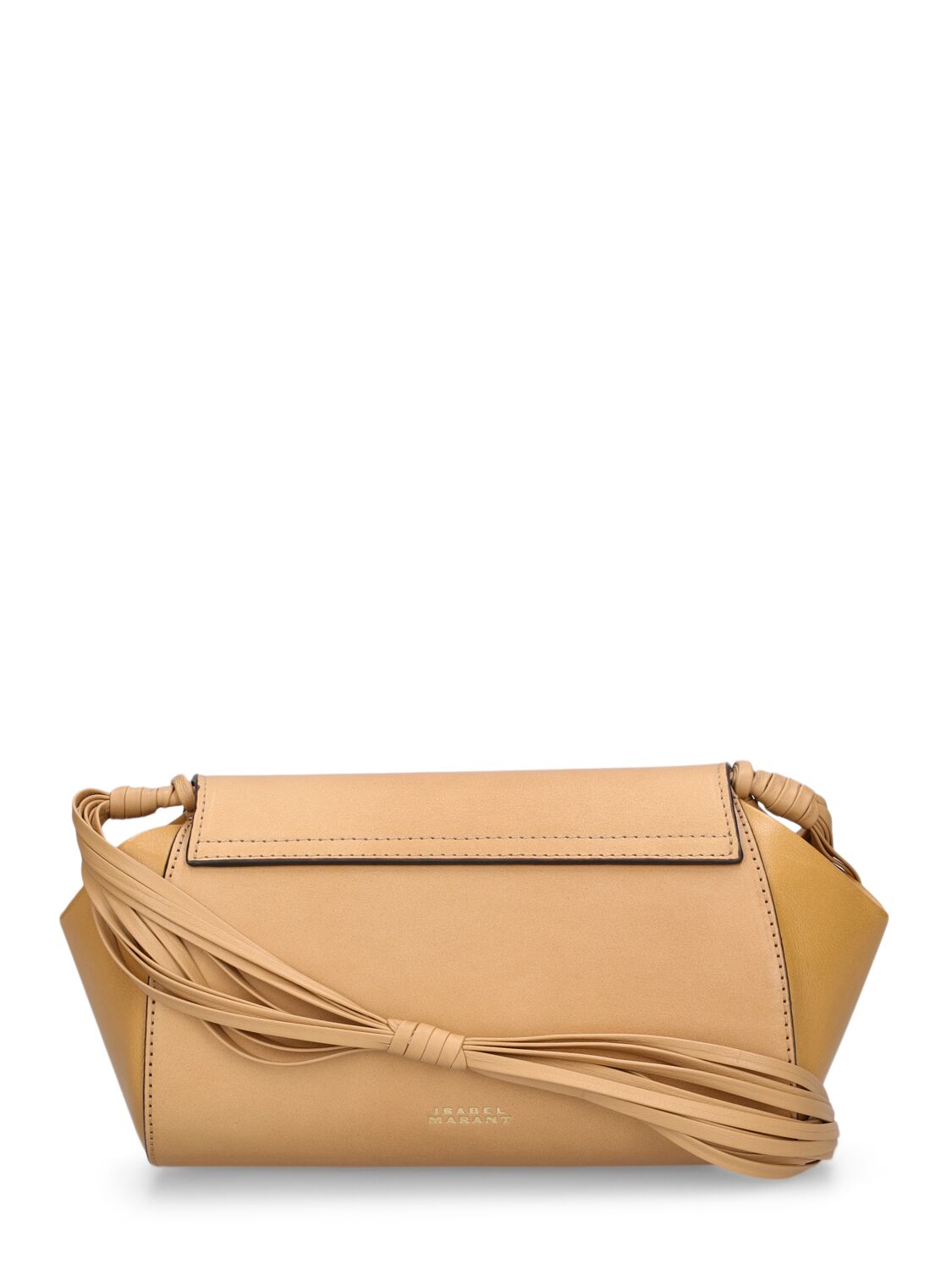 Shop Isabel Marant Medium Murcia Leather Shoulder Bag In Beige
