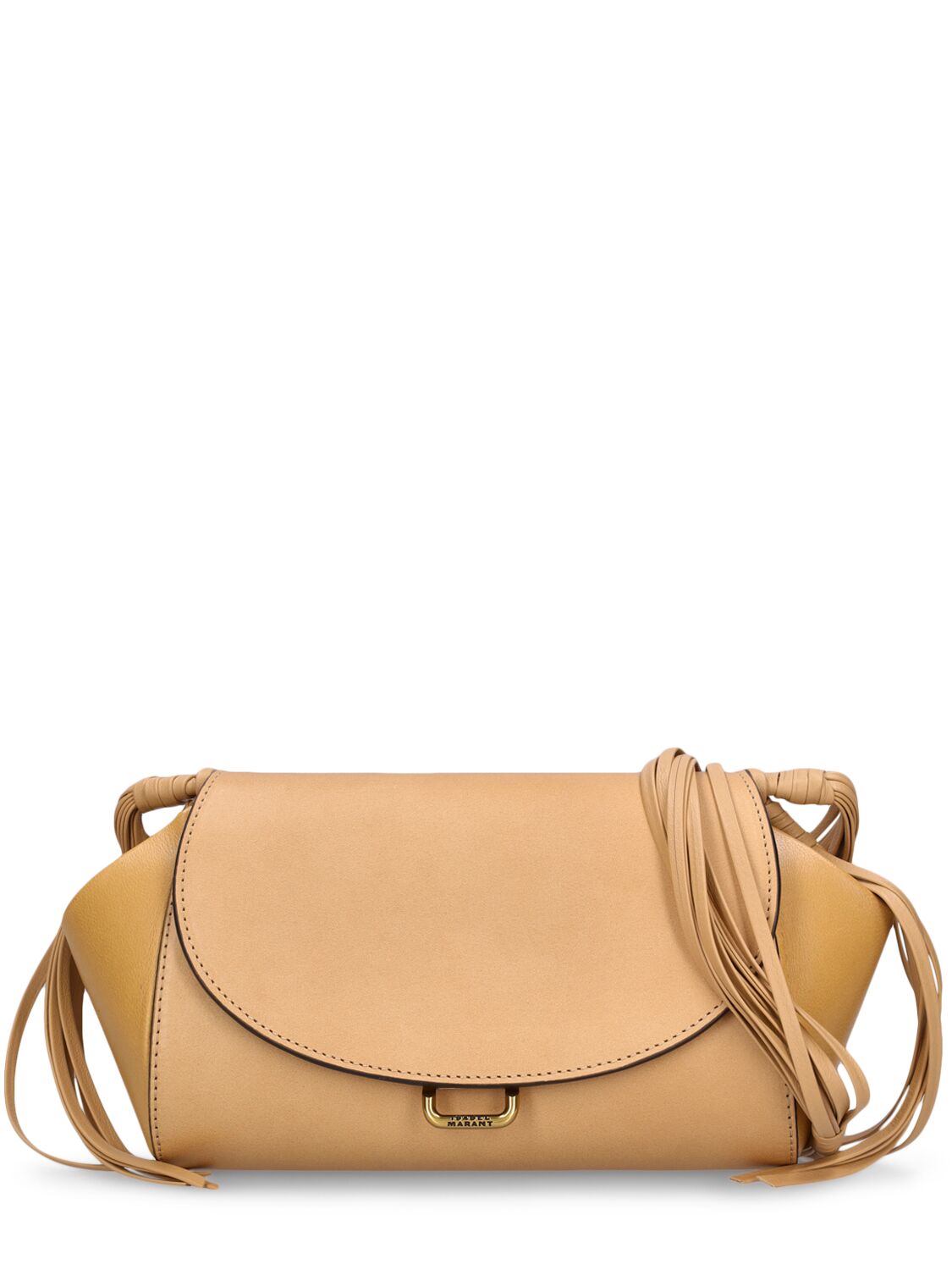 Shop Isabel Marant Medium Murcia Leather Shoulder Bag In Beige