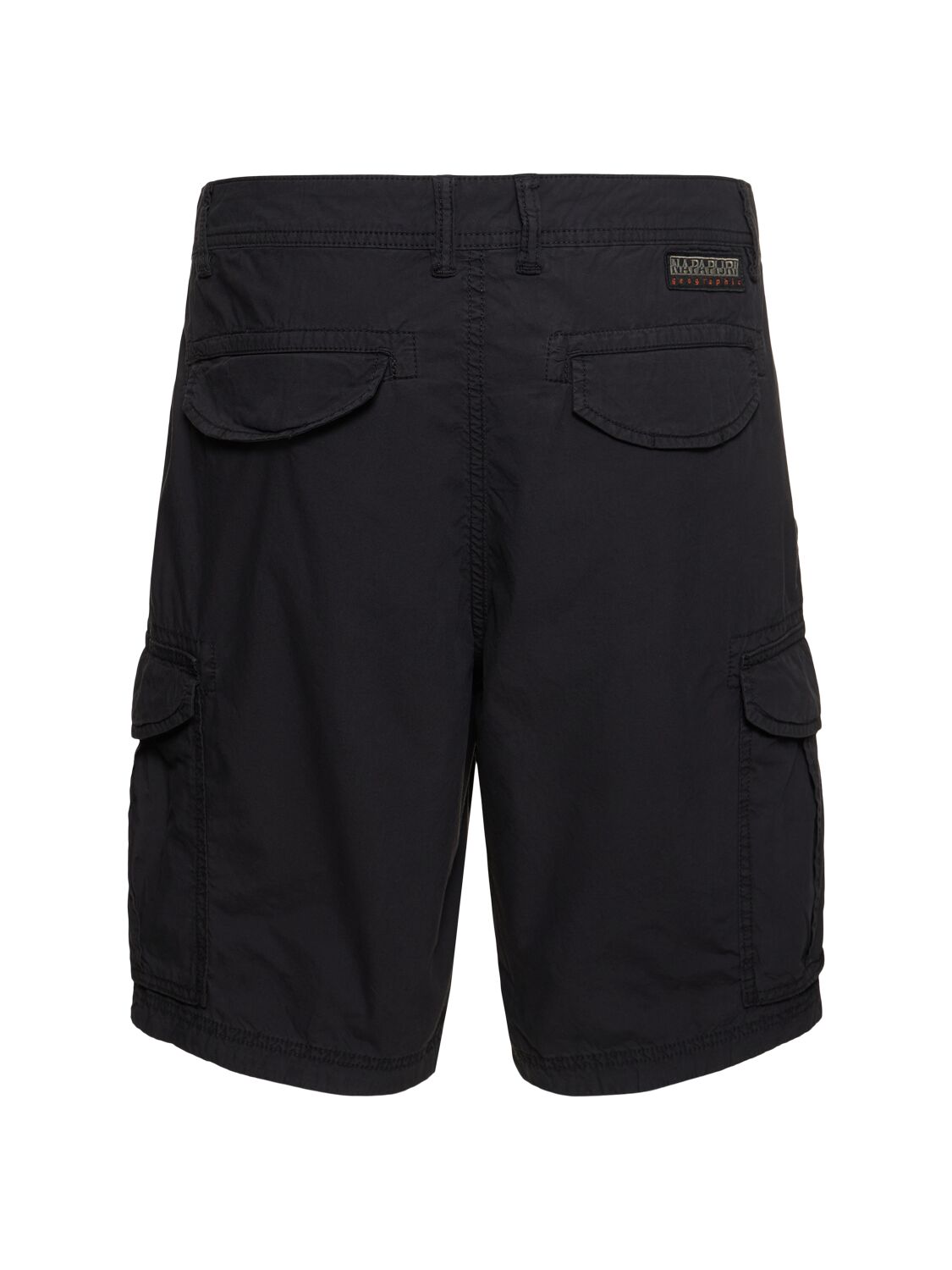 Shop Napapijri Noto 2.0 Cotton Cargo Shorts In Black