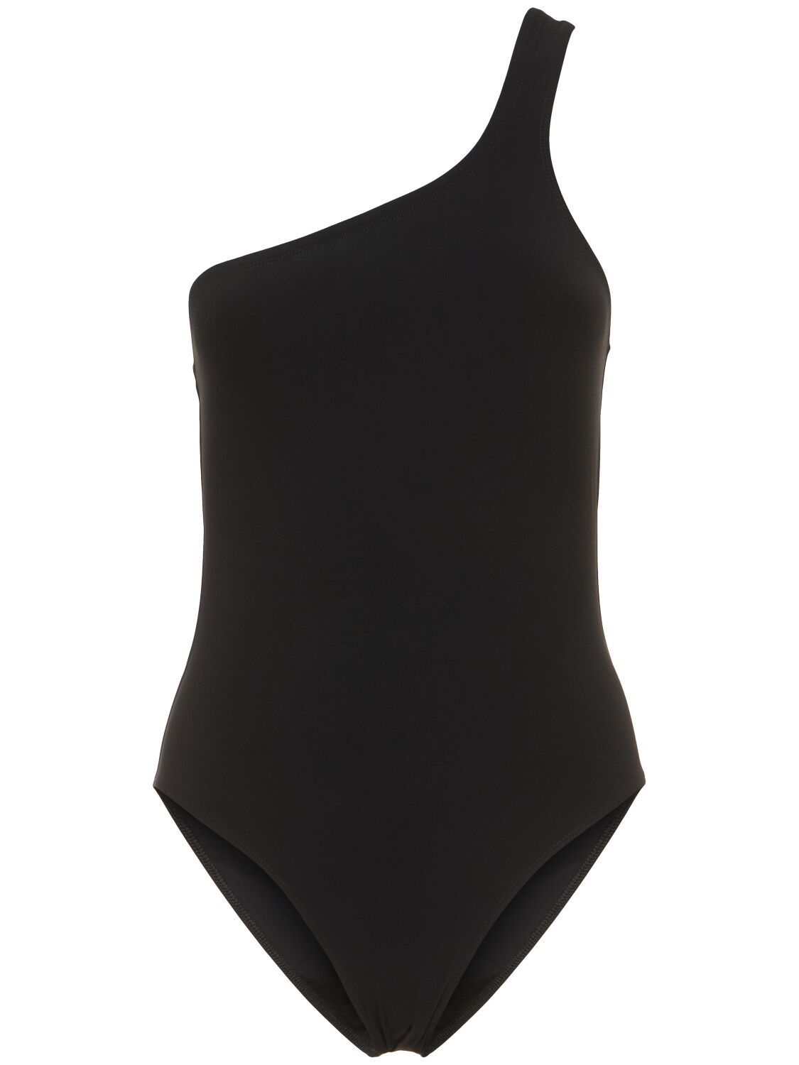 Shop Isabel Marant Sage One Shoulder Cutout Swimsuit In 黑色