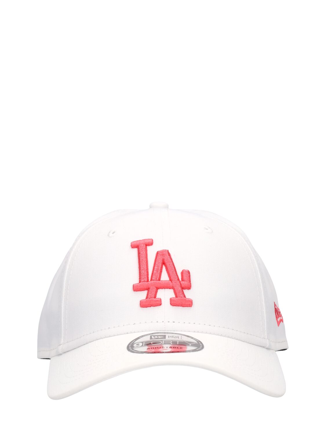 New Era La Dodgers Repreve 9forty科技织物帽子 In White,pink