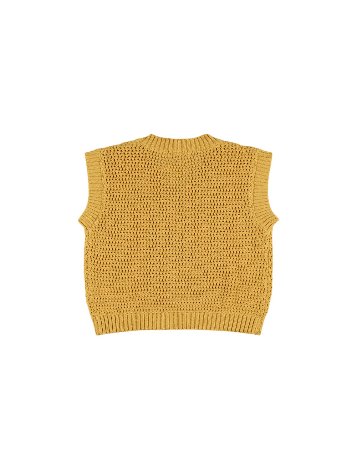 Shop Jellymallow Flower Knit Vest In Yellow
